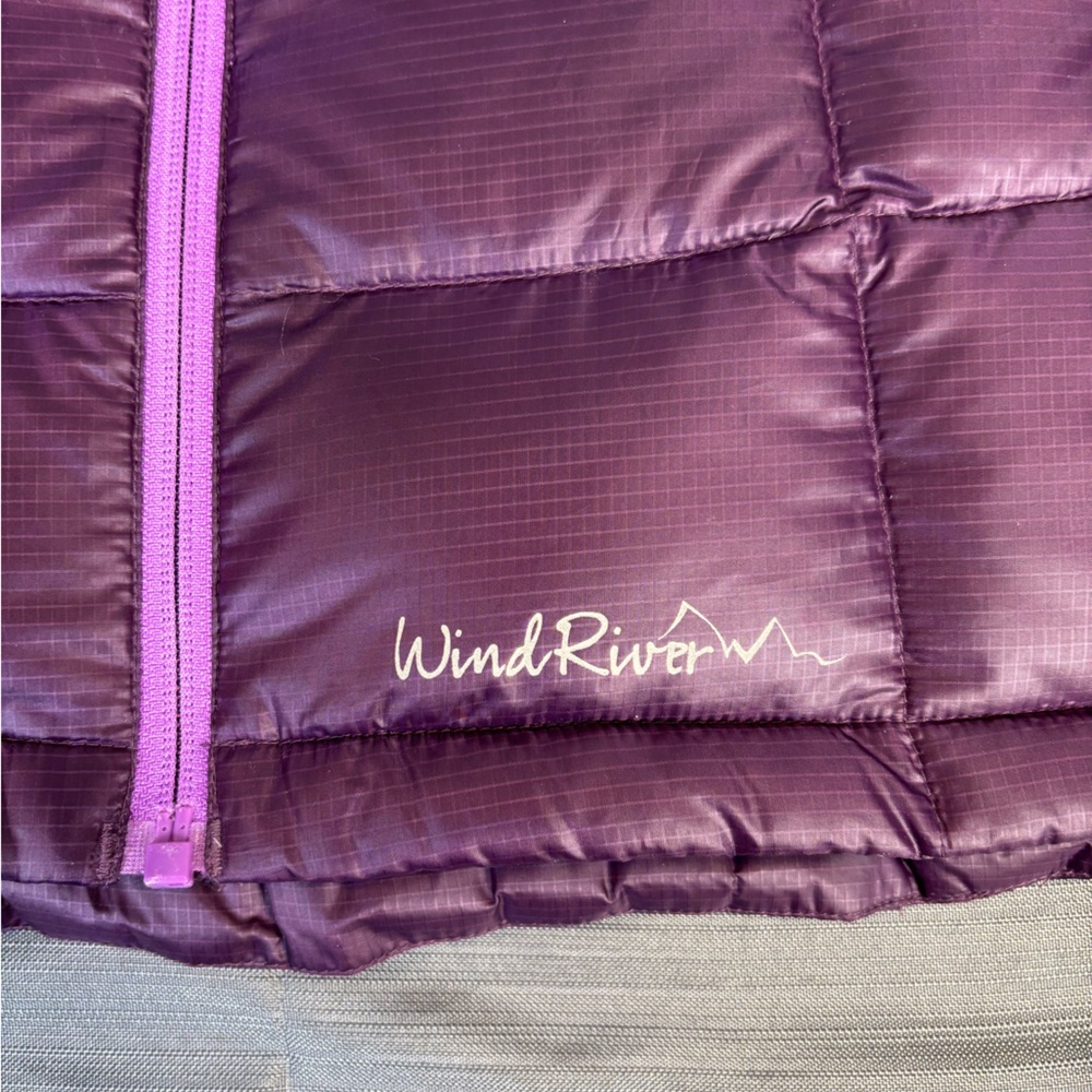 WindRiver Women’s 600 Fill Down Vest Purple Puffer 2XL Ripstop - Picture 2 of 9